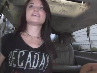 Shy Teen Getting Her Clothes On In A Van