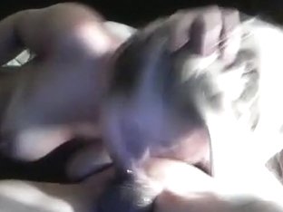 Hot blonde girl sucks her bf's cock and eyefucks the cam