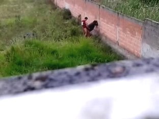 Teen Couple Caught Fucking Outside