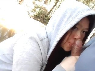 Asian Girl Sucking Dick In A Public Park