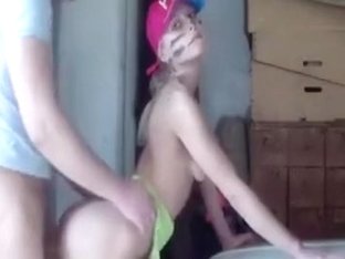 Cheeky Gf Gets Banged In The Garage