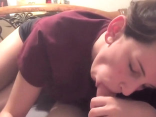 Cute brunette girlfriend fin...