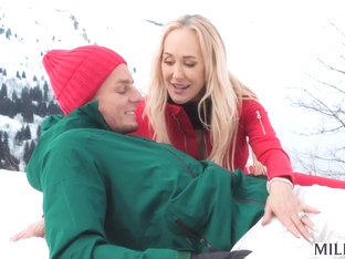 Ski Instructor Brandi Teaches Young Stud New Tricks