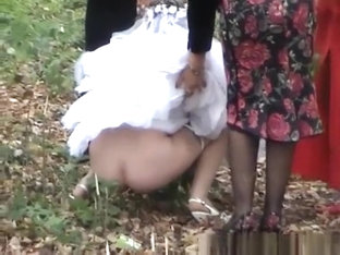 Bride Needs Help With Dress To Not Piss On It