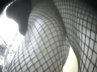 Great little slut with black fishnets in so damn sexy