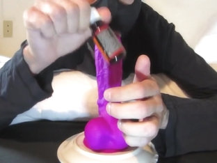 Giving My Huge Purple Dildo A Sloppy Wet Bj Part 3