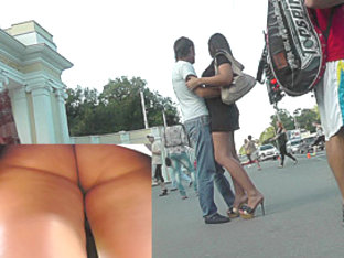 Hot public upskirt view excites with hot fatty ass