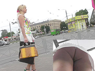 Street Voyeur Upskirt Video With Sexy Blonde Milf