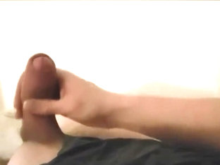 My thick uncut cock cumming really hard