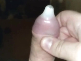 Slow motion jerk and condom cum