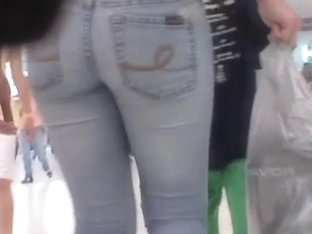 Candid butt video shows two delicious bums at the department store.