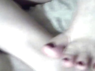 Wifey Masturbating And Gets Her Prefect Feet Cummed On.
