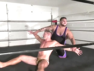 Mountain strikes the handsome daddy in jaguar thong! The Superman torture!