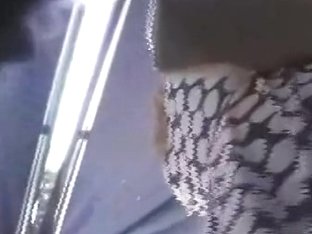 Elegant woman with no panties in upskirt video