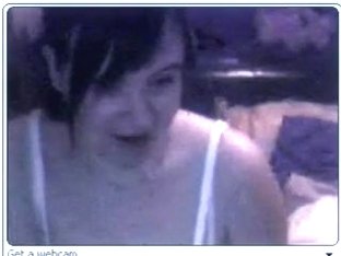 Slut taking tits out on cam