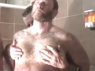 bear daddy goes to gym shower