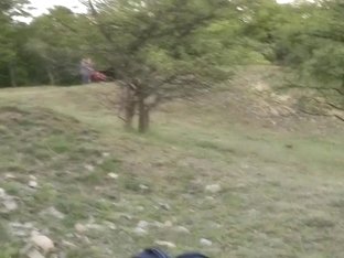 Teenage girl exposes body and gives a head