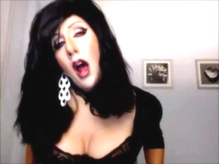 Mature Transsexual Slut Jerking Off On Cam