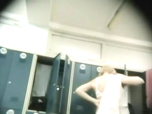 Locker room women pay no attention on spy cam shooting them