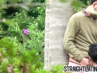 Bearded Dude Fucks Straight Latino Twink Raw From Behind