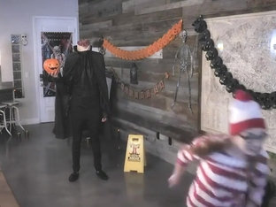 Cute Pigtailed Ginger Fucks A Huge Costumed