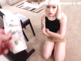 Cute Blonde Teen 18+ Step Sister Fucked By Step Brother For Cash Pov