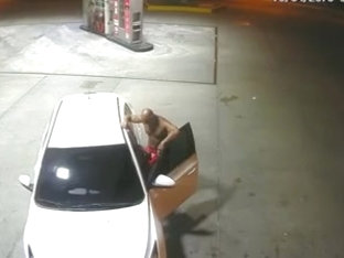 Hot guy sucking a dick at the gas station