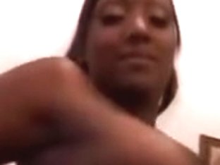 Gorgeous Black Babe Sucks A Big White Cock