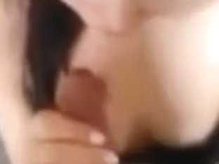 Cute oriental oral job and facial