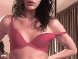 Red Bra + Panties Blowjob + Mastrabation 4 Video - Andi Johnson