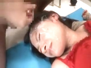 Busty Asian Slut Getting Face Jizz Covered
