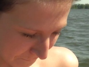 Seductive Chick Is Giving Nice Blowjob On A Boat