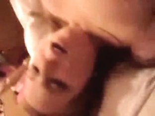 GF chokes on my cock