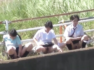 Japanese Teens Urinating Outdoors