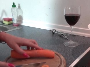 German Lesbians Making Out In The Kitchen