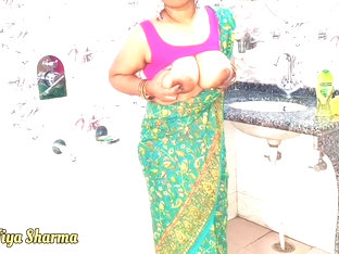 Step Sister Share A Bed In Green Saree With Step Brother In A Hotel Room