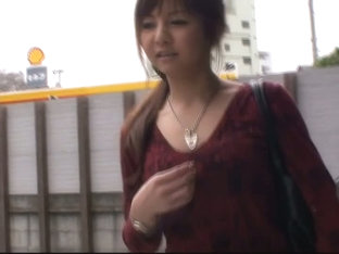 Titties Of An Asian Babe Caught Down Blouse By A Street Cam