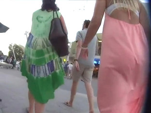 Lovely wiggle in a long pink dress