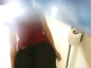 Girl With Chubby Hips Is Pissing On Toilet Before Spy Cam