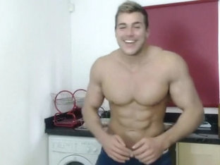 Beefy Guy Solo Masturbation