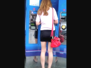 Candid teen miniskirt