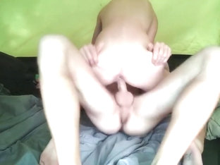 Sex in the tent | Cumshot on the tummy