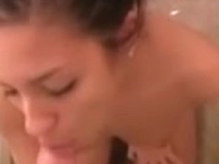 Young Slut Sucks Old Man In The Bathroom