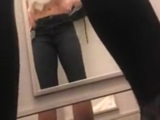 Dressing Room Spy - Shaved Blonde Goes Commando