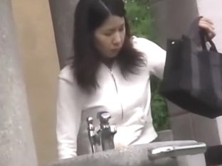 Public spy camera video of oriental chicks in up skirts
