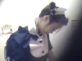 Kinky Asian Maid Spotted On A Hidden Camera Fingering Her Twat