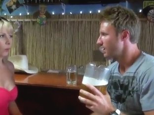 Blonde MILF Finds Her Happiness In The Local Beer Pub With Young Guy