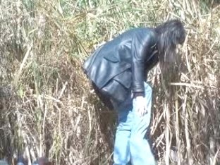 Sexy girls pissing outdoors on the hidden camera