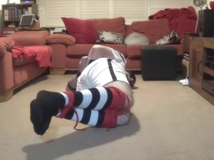 Footballer bondage escape challenge - get free or be tortured PART 1 OF 2