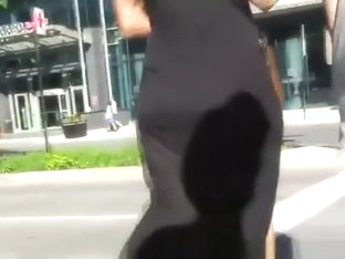 Girl in long black see through dress